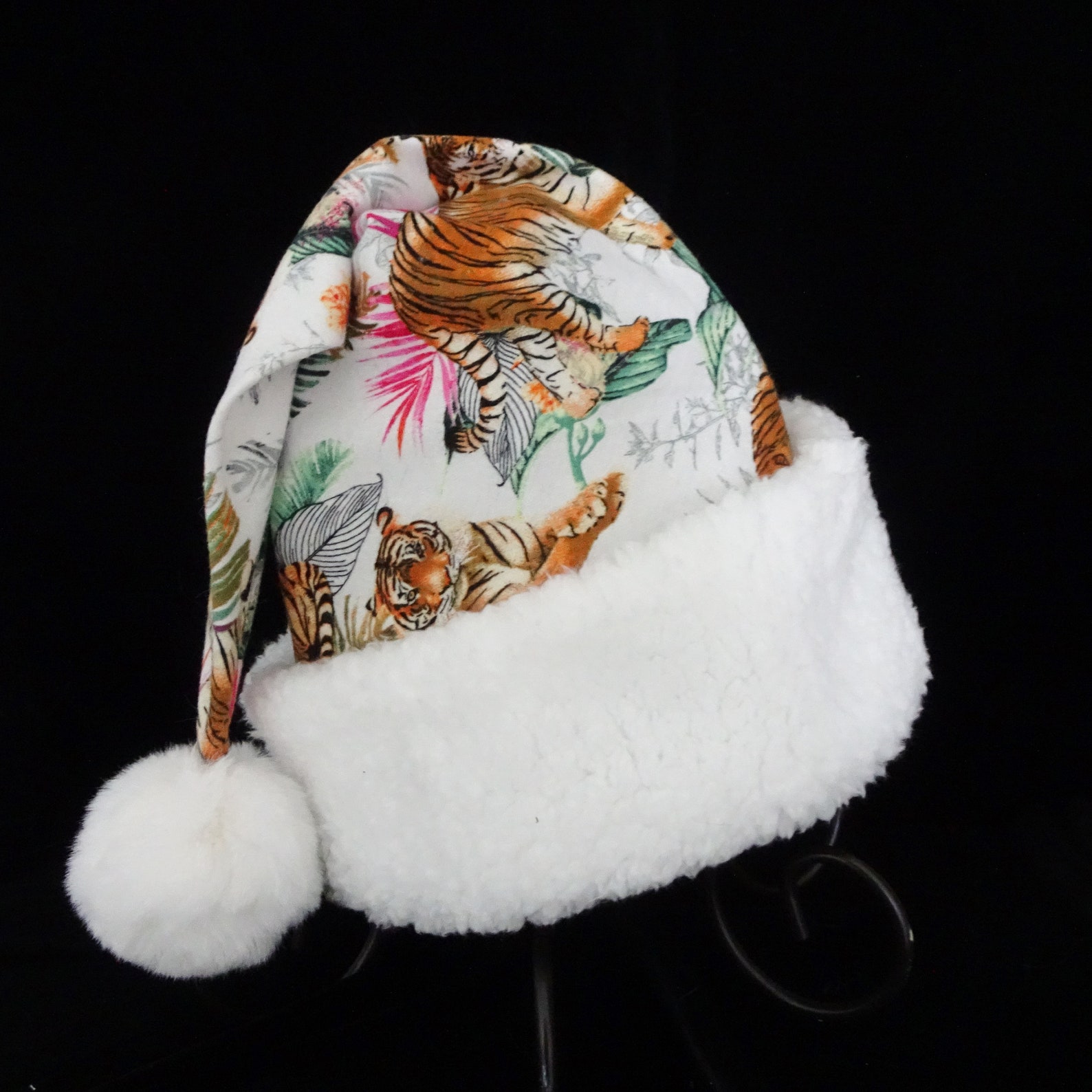Tiger Santa Hat Adult or Teen Size Santa Claus Hat Novelty Etsy