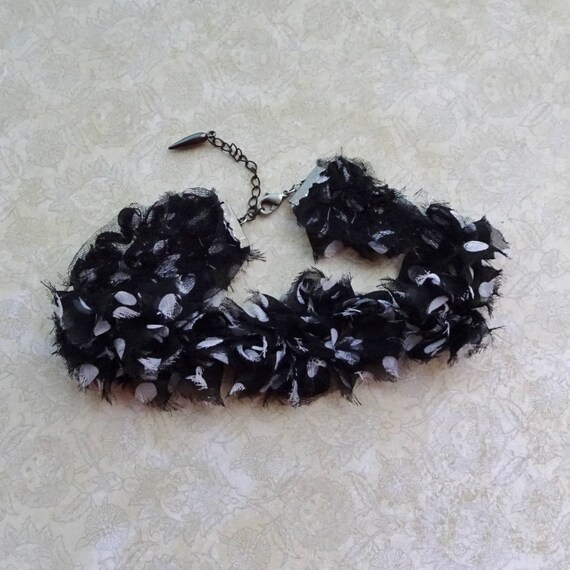 Black and white choker Dalmatians animal print collar Halloween Gothic costume