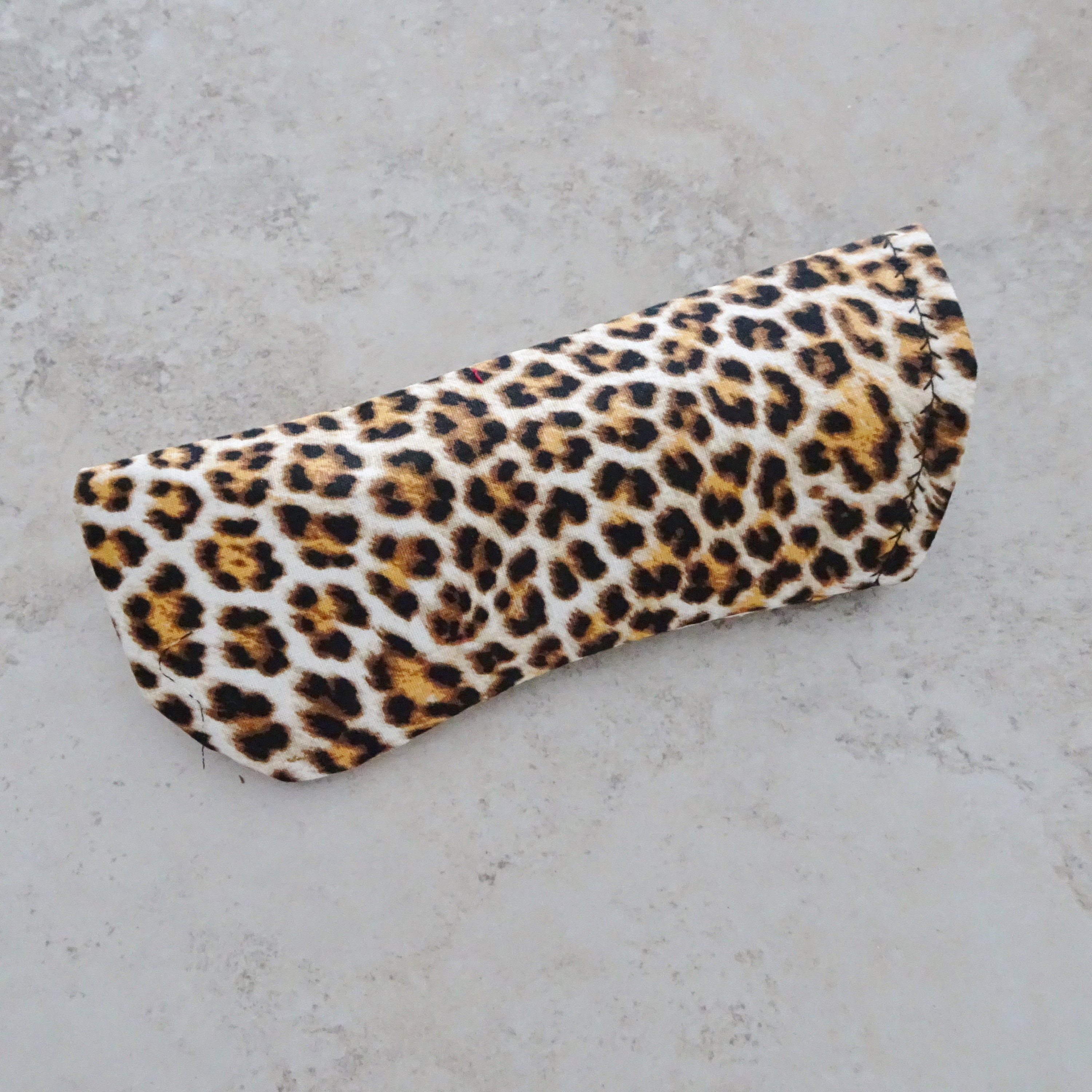 Reading Glasses Sleeve Fabric Eyeglass Case Padded Sunglass Pouch Leopard 