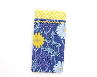 Double Pocket Eyeglass Case – Floral Fabric, Sunglasses & Reader Case