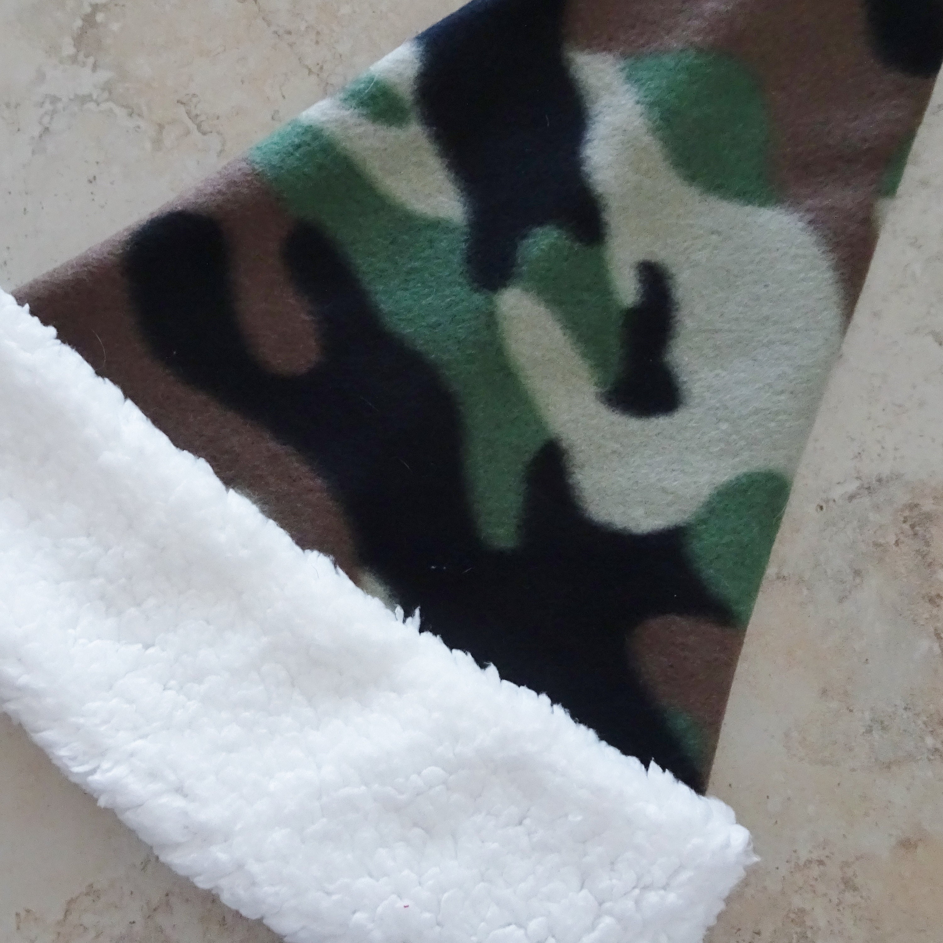 Military Camo Santa Hat Novelty Fleece 