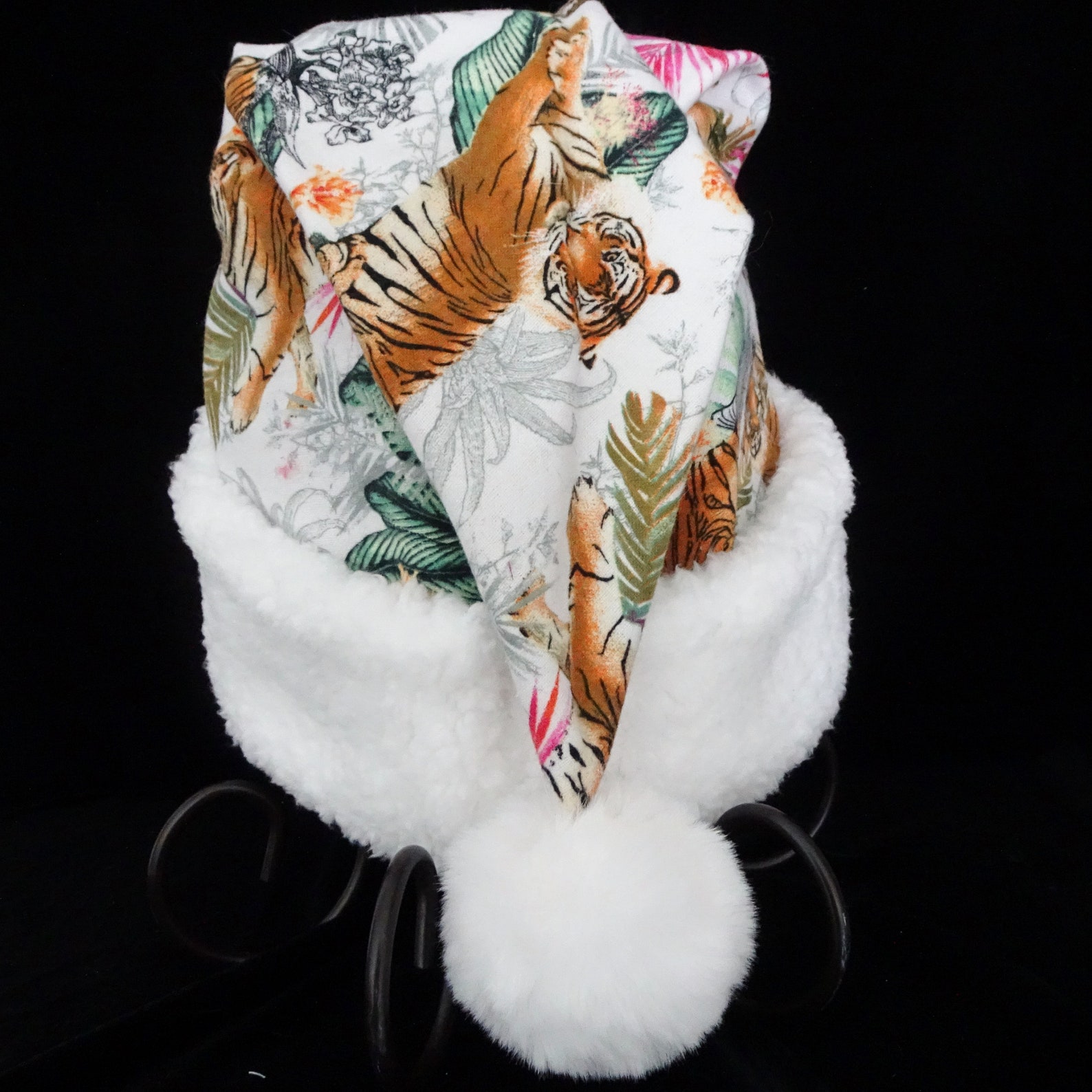 Tiger Santa Hat Adult or Teen Size Santa Claus Hat Novelty Etsy