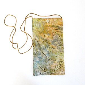 Pochette pour téléphone portable en tissu batik, sac à main avec collier, pochette en tissu à sangles, petit sac à main en tissu, bohème