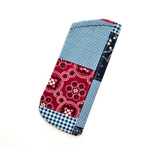Patchwork Sunglasses Case, Bandanna & Gingham Cotton Eyeglass Pouch