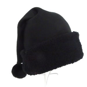 Fleece-Weihnachtsmütze: Sherpa-Kunstpelzbesatz, Weihnachtskostüm für Erwachsene