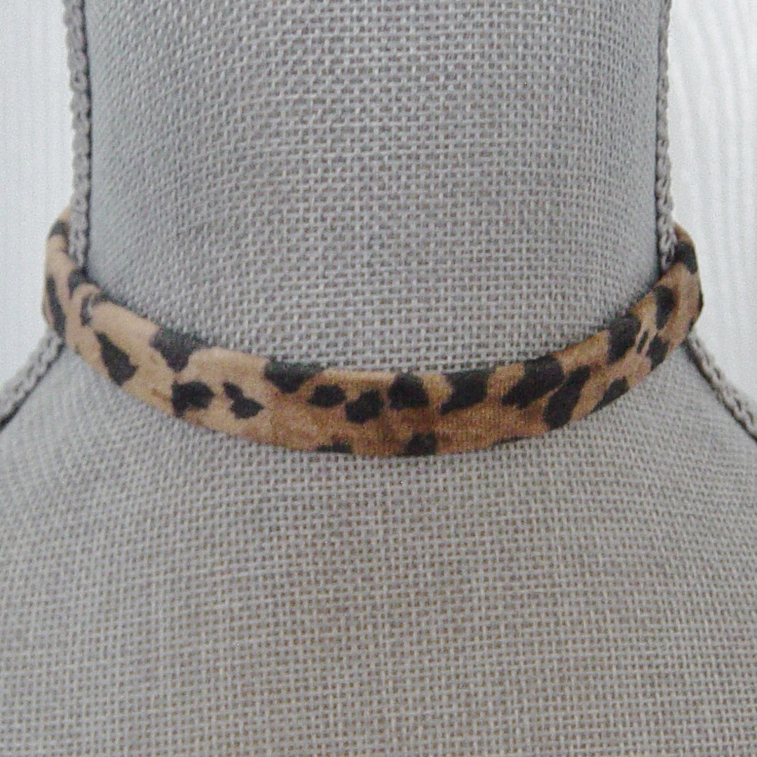Leopard Print Choker Necklace, Animal Print, Adult Costume Collar, Cat ...