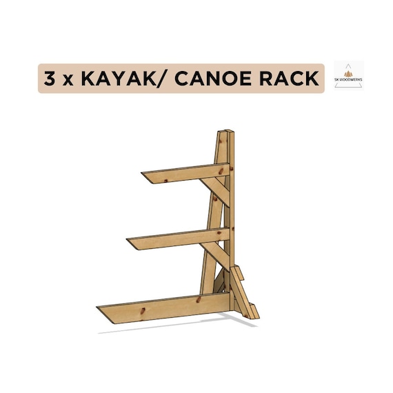 3-Rack Kayak & Canoe Storage Rack Build Plan (PDF Plans)
