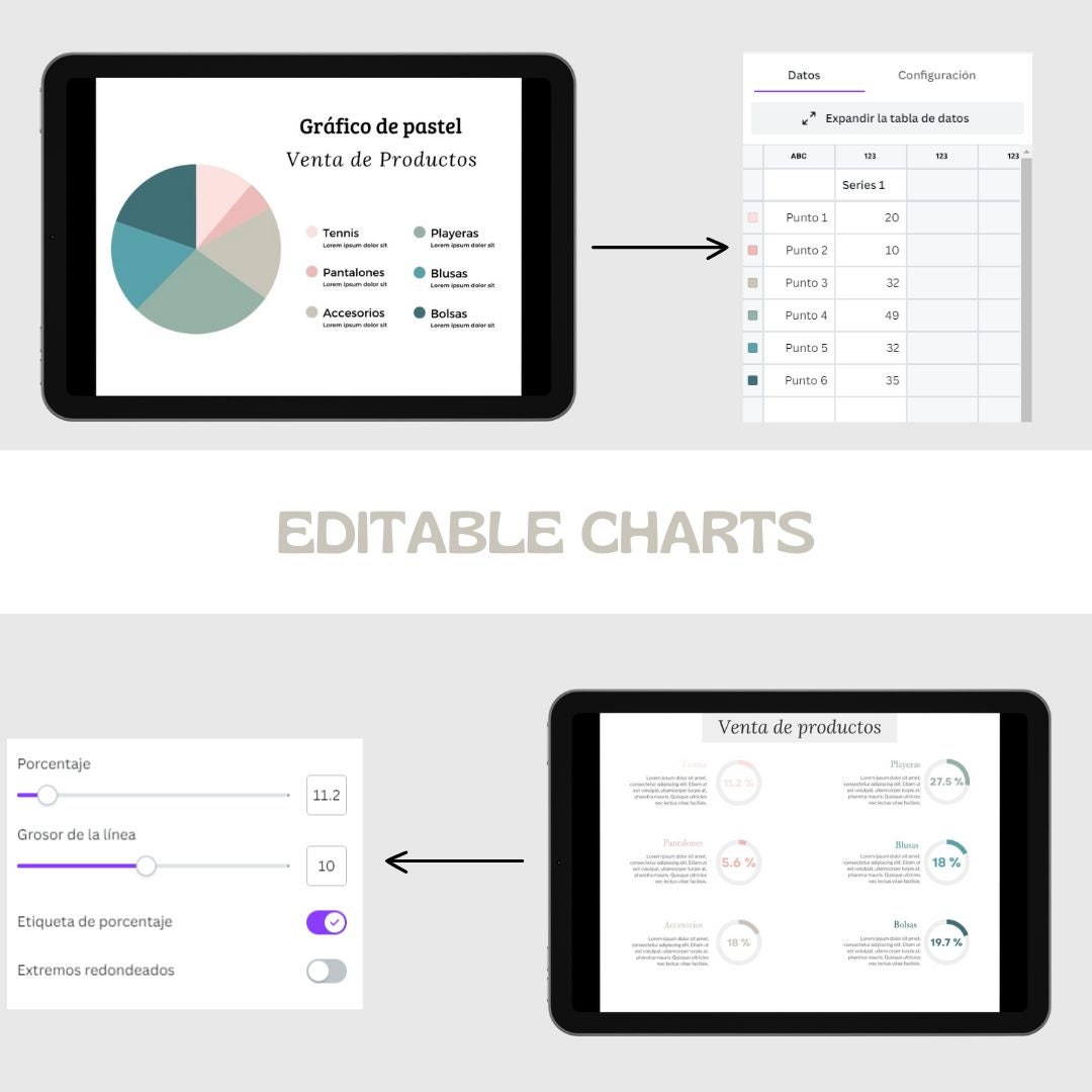 Elearning Chart Example Pie Chart Infographic / Template / Minimal Elearning Presentation ...
