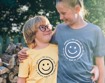 Smile childs cotton screen printed t-shirt