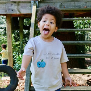 Child&#39;s Cotton Screen Printed Perfectly Imperfect T-shirt
