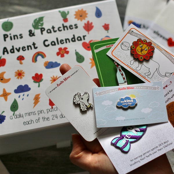 Boxed Pins and Patches advent calendar  - alternative advent calendar