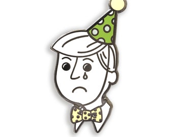 enamel pin - disappointed party man