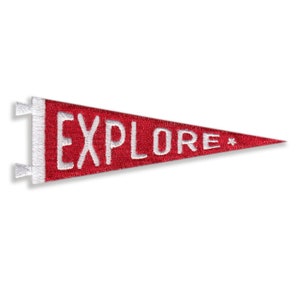 EXPLORE flag merit patch - iron on patch