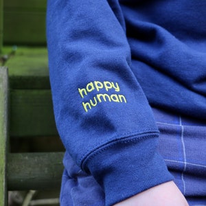 Happy Human Embroidered Sweatshirt for Children and Adults image 4