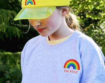 Be Kind Rainbow embroidered sweatshirt for children