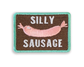 Silly Sausage merit patch - iron on patch