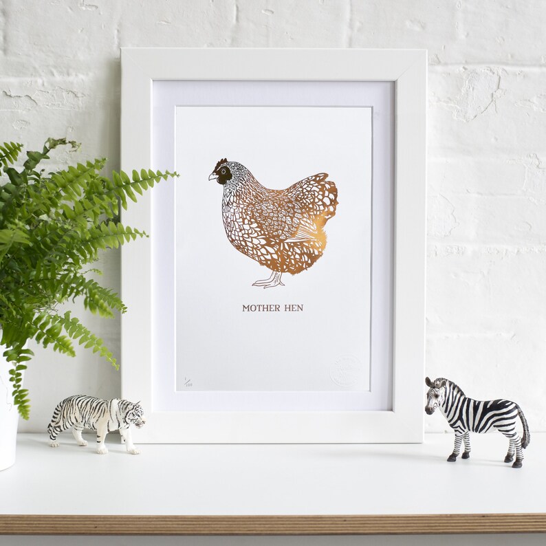 Mother Hen Limited Edition Copper Print Etsy