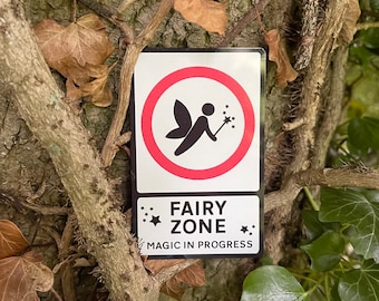 Fairy Zone Tiny Metal Road Sign