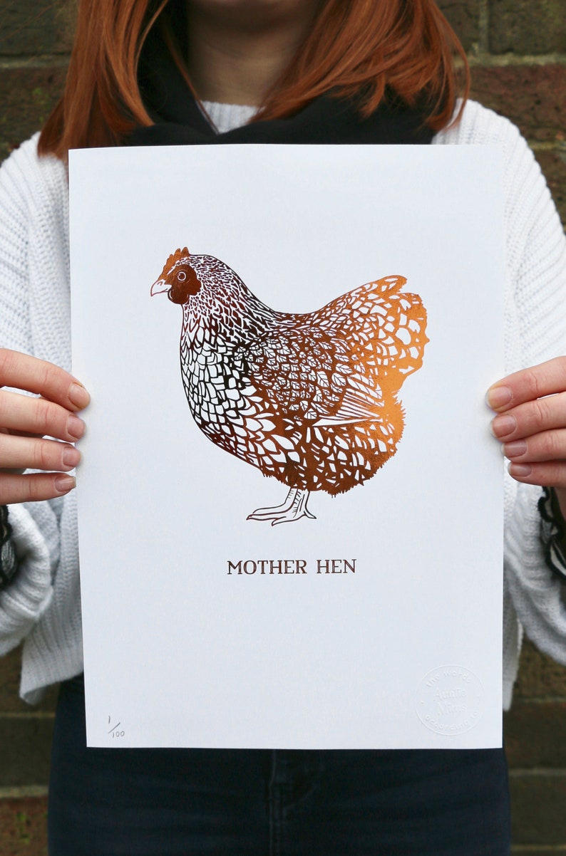 Mother Hen Limited Edition Copper Print Etsy