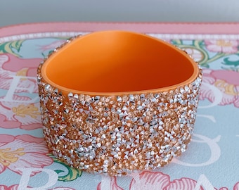 Stanley Cup Light orange Diamond Silicone Accessories,Stanley Boots Water Diamond Roller Boots Accessories,Sparkling Roller Boots