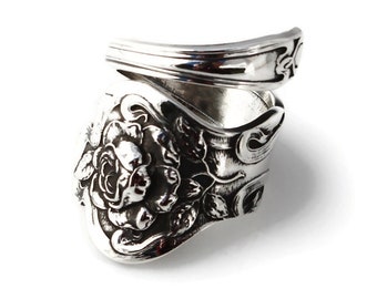 Watson Rose Art Nouveau Spoon Ring Sterling Silver