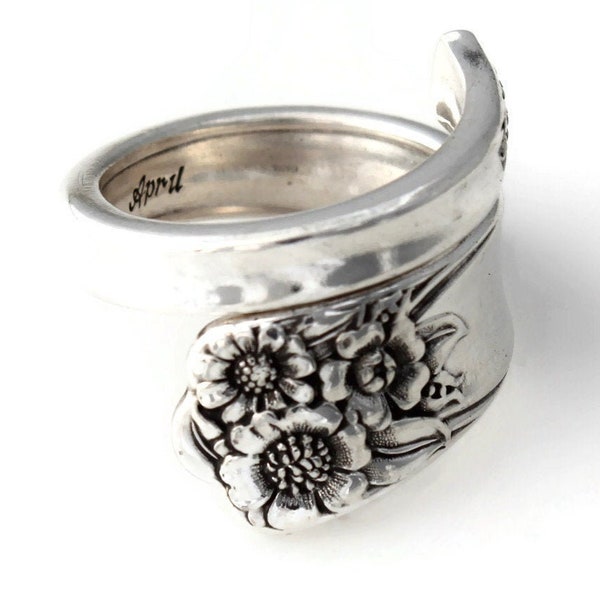 April Spoon Ring Classic Wrapped Style From 1950