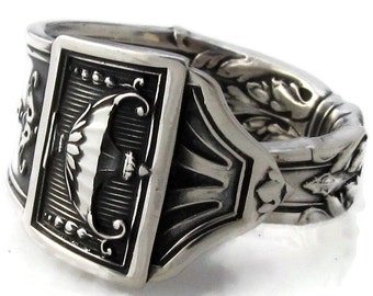 Sterling Spoon Ring Lansdowne Solid Sterling Silver Mens Authentic