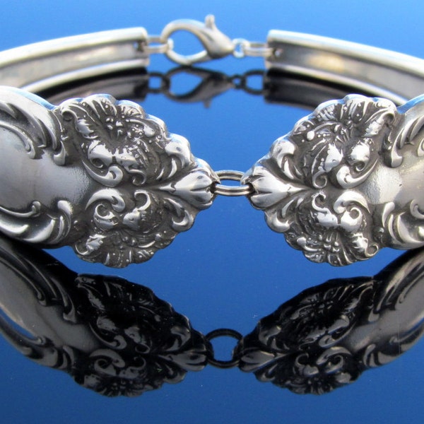 Art Nouveau Silver Spoon Bracelet Tiger Lily 1901 Reed and Barton