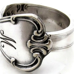 Spoon Ring, Signature Pattern With an M Monogram