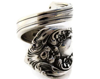 Sterling Silver Chateau Rose Spoon Ring by Alvin