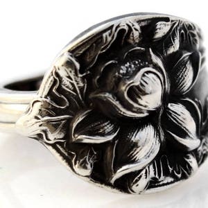 Spoon Ring Sterling Silver Daffodil Watson Floral Series #2 Size 6-10