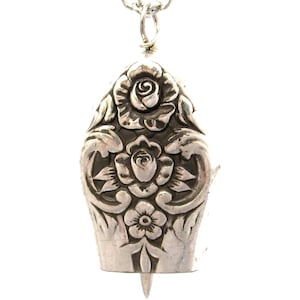 Fairy Bell Faerie Bell Necklace Silverware Jewelry Plantation 1948