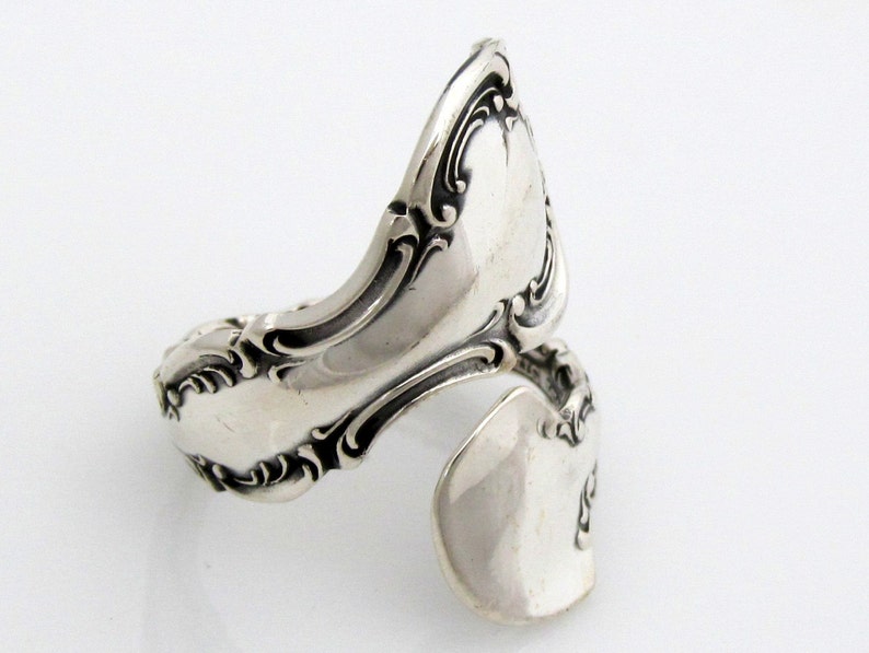 Sterling Silver Spoon Ring Size 3 8 Strasbourg Wrapped Etsy