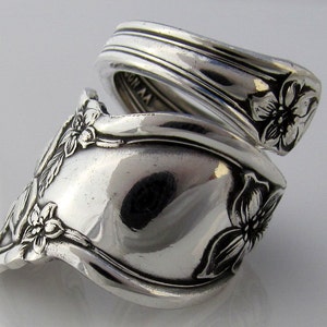 Spoon Ring, 1910 Silver Orange Blossom Choose Your Size Wrapped image 2