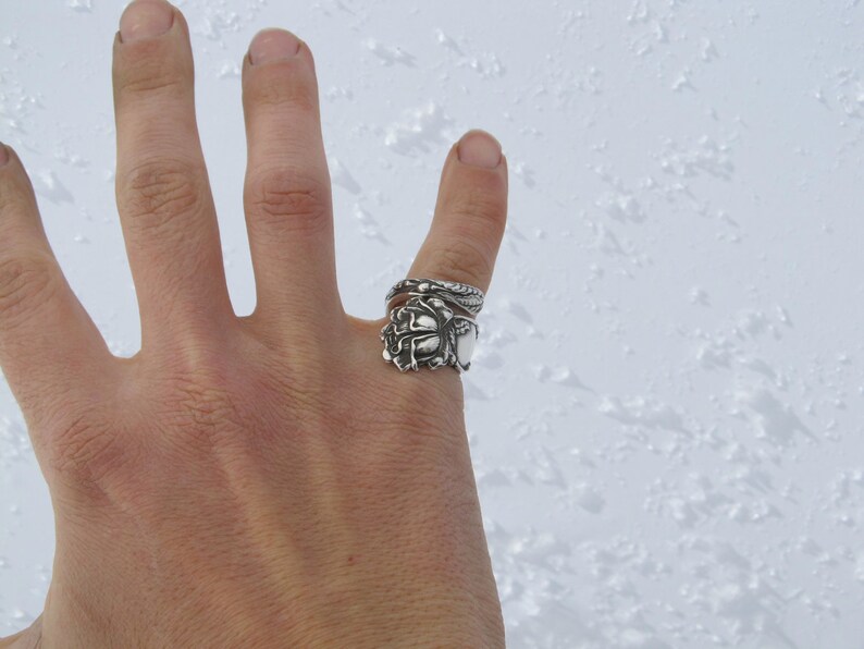 Braut Rose Sterling Silber Löffel Ring von Alvin Bild 5