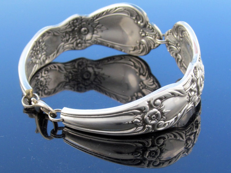 Traditional Spoon Bracelet Floral Heritage Pattern From 1953 image 3