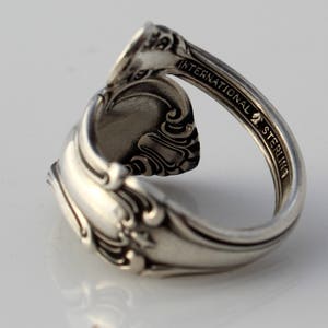 Joan of Arc Sterling Silver Spoon Ring Warrior Princess 1940 image 3