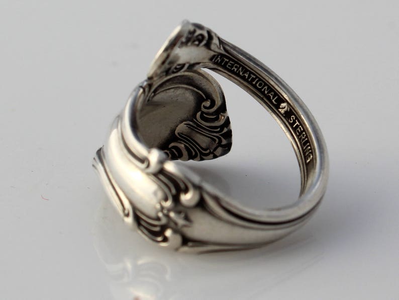 Joan of Arc Sterling Silver Spoon Ring Warrior Princess 1940 image 3