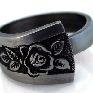 Pasedena Rose Spoon Ring Stainless Steel image 1