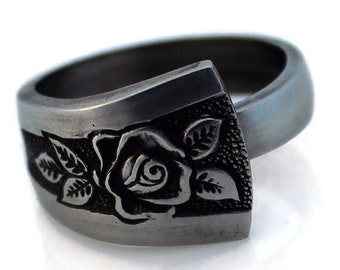 Pasedena Rose Spoon Ring Stainless Steel