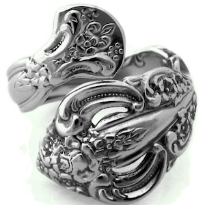 Wrapped Spoon Ring Michelangelo Stainless Steel image 1