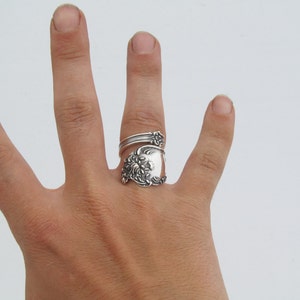 Altair Wrapped Sterling Silver Spoon Ring by Watson 1904 Art Nouveau image 5