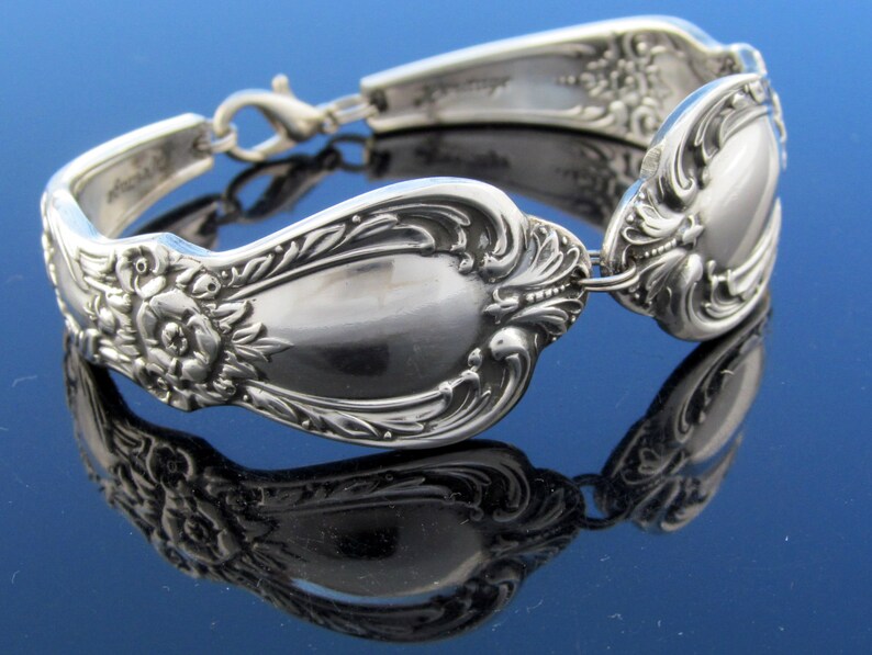 Traditional Spoon Bracelet Floral Heritage Pattern From 1953 image 2