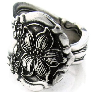 Orange Blossom Spoon Ring 1910 Floral Spoon Ring