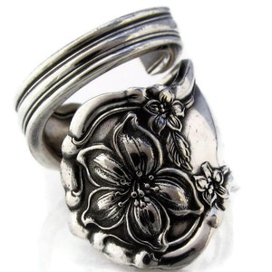 Spoon Ring, 1910 Silver Orange Blossom Choose Your Size Wrapped