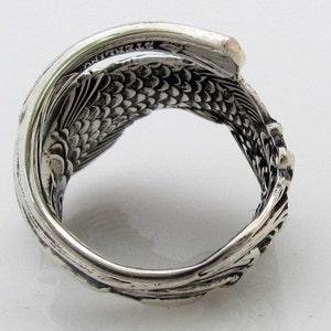Fish Spoon Ring Sterling Silver Art Nouveau image 3