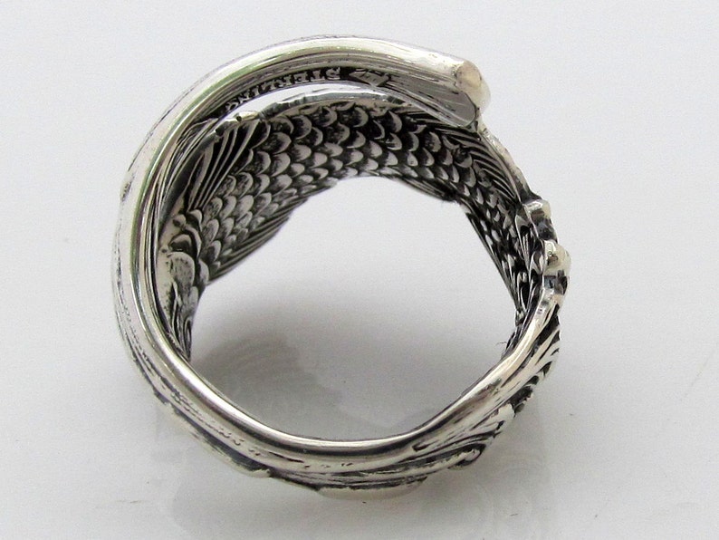 Fish Spoon Ring Sterling Silver Art Nouveau image 3