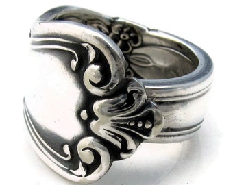 Spoon Ring Silver Valley Rose Thumb Ring