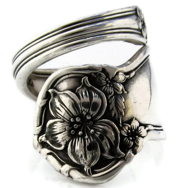 Spoon Ring, Rare Medium Orange Blossom Choose Your Size Wrapped