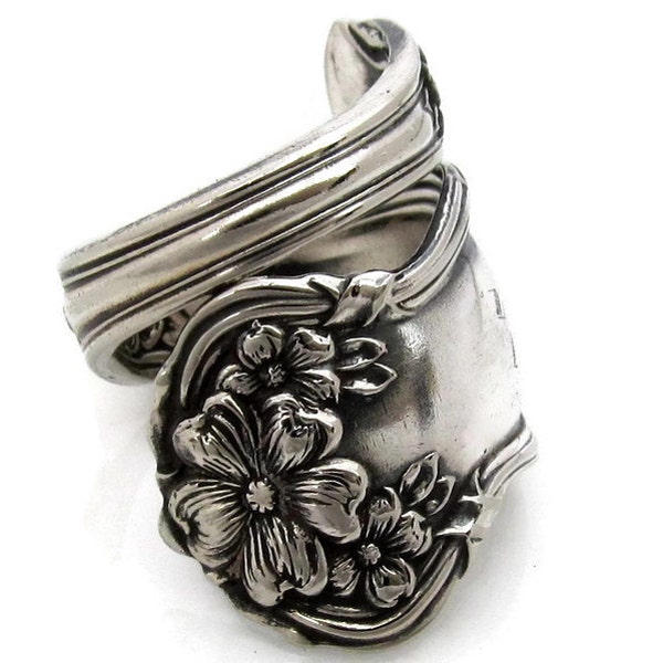 Spoon Ring, N monogram Wrapped Arbutus Choose Your Size